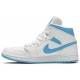 Donne Jordan 1 Mid 'UNC'
 Bianco/Blu Carolina AJ 1 Scarpe BQ6472 114