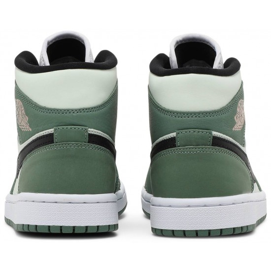 Donne Jordan 1 Mid SE 'Dutch Green' Verde olandese/Nero/Verde a malapena/Rosa artico AJ 1 ScarpeCZ0774 300