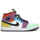 Donne Jordan 1 Mid SE 'Lightbulb'
 Bianco/Nero/Lampadina/Team Arancio AJ 1 Scarpe CW1140 100