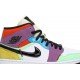 Donne Jordan 1 Mid SE 'Lightbulb'
 Bianco/Nero/Lampadina/Team Arancio AJ 1 Scarpe CW1140 100