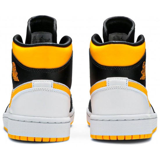 Donne Jordan 1 Mid SE 'White Laser Orange'
 Bianco/Arancione laser/Nero AJ 1 Scarpe CV5276 107