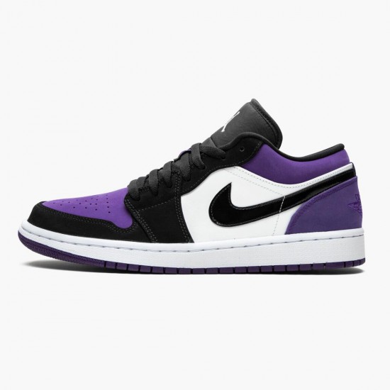 Donna/Uomo Air Jordan 1 Low Court Purple 553558-125 Scarpe Da Ginnastica