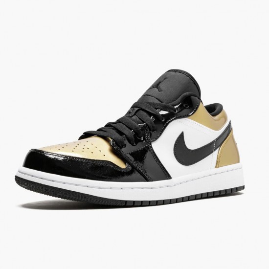 Donna/Uomo Air Jordan 1 Low Gold Toe CQ9447-700 Scarpe Da Ginnastica