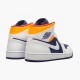 Donna/Uomo Air Jordan 1 Mid Royal Blue Laser Orange 554724-131 Scarpe Da Ginnastica