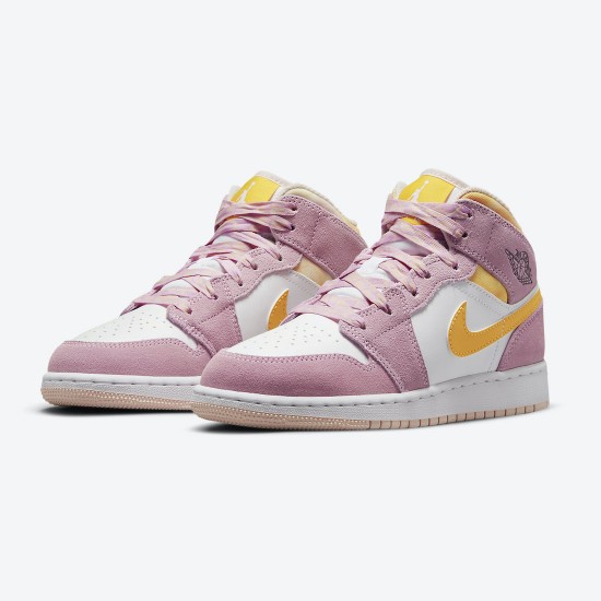 Donna Air Jordan 1 Mid SE GS Arctic Pink DC9517-600 Scarpe Da Ginnastica