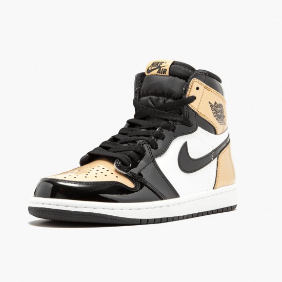 Donna/Uomo Air Jordan 1 Retro Gold Toe 861428-007 Scarpe Da Ginnastica