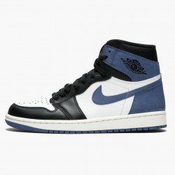 Donna/Uomo Air Jordan 1 Retro High Blue Moon 555088-115 Scarpe Da Ginnastica