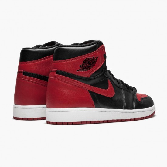 Donna/Uomo Air Jordan 1 Retro High OG Banned Bred 555088-001 Scarpe Da Ginnastica