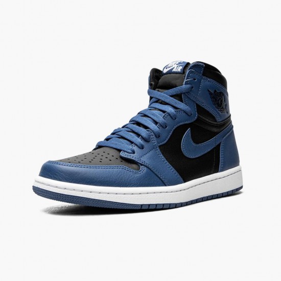 Donna/Uomo Air Jordan 1 Retro High OG Dark Marina Blue 555088-404 Scarpe Da Ginnastica