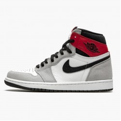 Donna/Uomo Air Jordan 1 Retro High OG Light Smoke Grey 555088-126 Scarpe Da Ginnastica