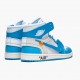 Donna/Uomo Air Jordan 1 Retro High Off-White University Blue AQ0818-148 Scarpe Da Ginnastica