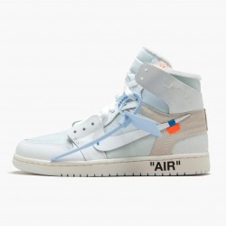 Uomo Air Jordan 1 Retro High Off-White White AQ0818-100 Scarpe Da Ginnastica