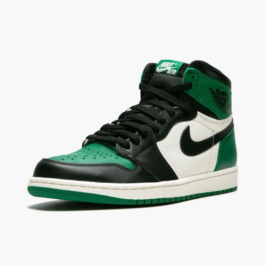 Donna/Uomo Air Jordan 1 Retro High Pine Green 555088-302 Scarpe Da Ginnastica