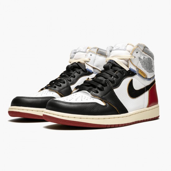 Uomo Air Jordan 1 Retro High Union Los Angeles Black Toe BV1300-106 Scarpe Da Ginnastica