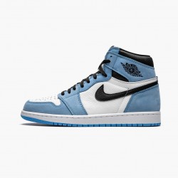 Uomo Air Jordan 1 Retro High White University Blue Black 555088-134 Scarpe Da Ginnastica