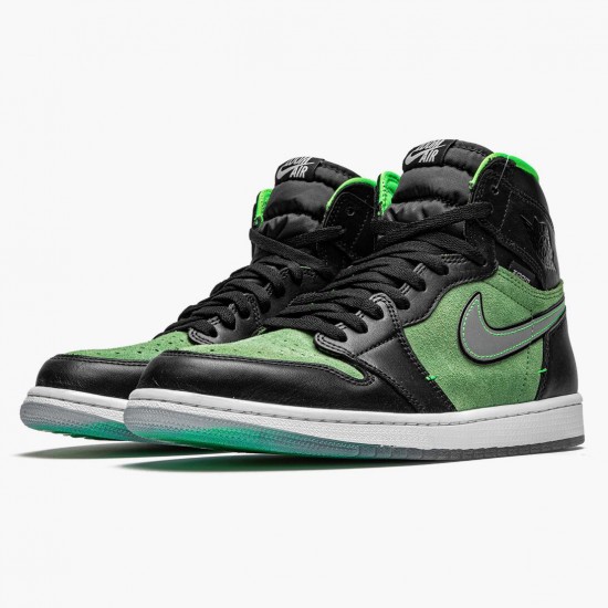 Donna/Uomo Air Jordan 1 Retro High Zoom Zen Green CK6637-002 Scarpe Da Ginnastica