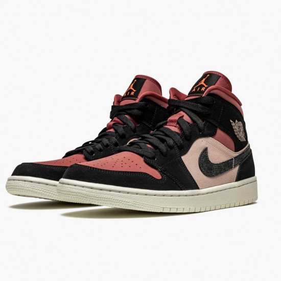 Donna Air Jordan 1 Mid Canyon Rust BQ6472-202 Scarpe Da Ginnastica