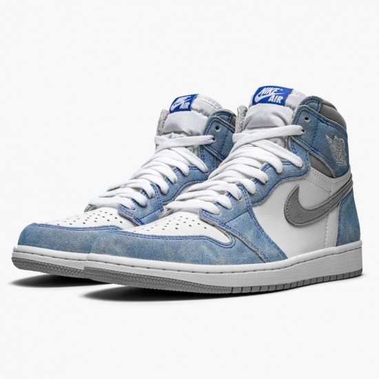 Donna/Uomo Air Jordan 1 Retro High OG Hyper Royal 555088-402 Scarpe Da Ginnastica