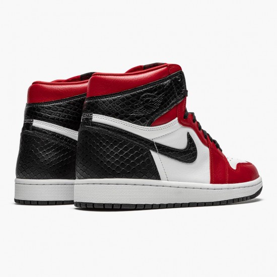 Donna/Uomo Air Jordan 1 High Retro Satin Snake CD0461-601 Scarpe Da Ginnastica