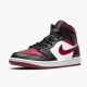 Uomo Air Jordan 1 Mid Bred Toe 554724-066 Scarpe Da Ginnastica