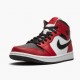 Uomo Air Jordan 1 Mid Chicago Black Toe 554724-069 Scarpe Da Ginnastica