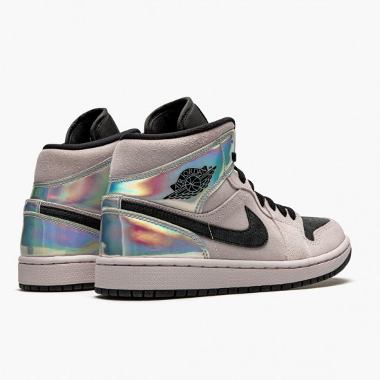 Donna/Uomo Air Jordan 1 Mid Dirty Powder Iridescent Barely BQ6472-602 Scarpe Da Ginnastica