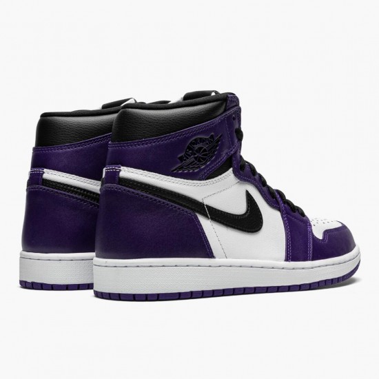 Uomo Air Jordan 1 Retro High OG Court Purple 555088-500 Scarpe Da Ginnastica