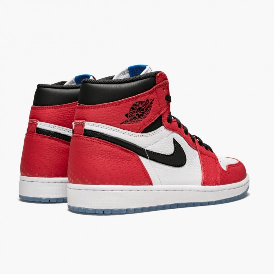 Uomo Air Jordan 1 Retro High Spider Man Origin Story 555088-602 Scarpe Da Ginnastica