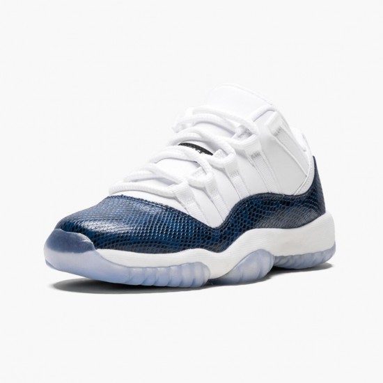 Uomo Air Jordan 11 Low Navy Snakeskin CD6847-102 Scarpe Da Ginnastica