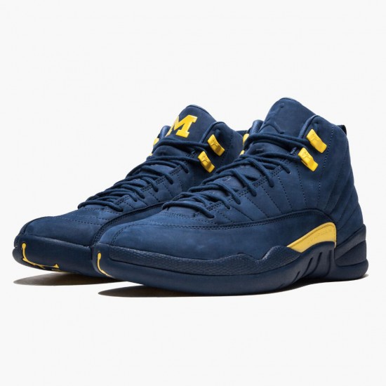 Uomo Air Jordan 12 Retro Michigan BQ3180-407 Scarpe Da Ginnastica