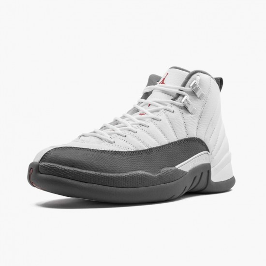 Uomo Air Jordan 12 Retro White Dark Grey 130690-160 Scarpe Da Ginnastica