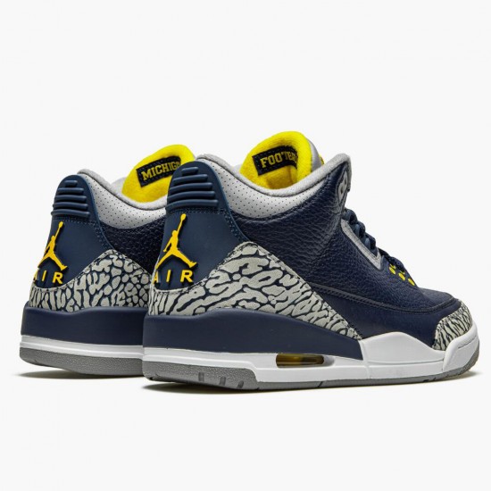 Uomo Air Jordan 3 Retro Michigan AJ3-820064 Scarpe Da Ginnastica