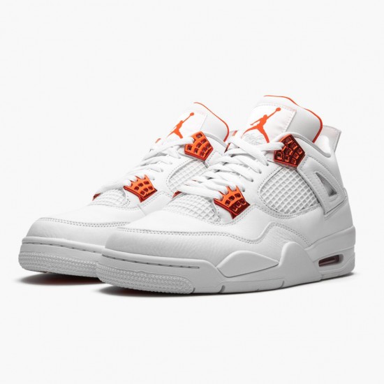 Donna/Uomo Air Jordan 4 Retro Metallic Orange CT8527-118 Scarpe Da Ginnastica