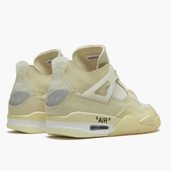 Donna/Uomo Air Jordan 4 Retro Off-White Sail CV9388-100 Scarpe Da Ginnastica