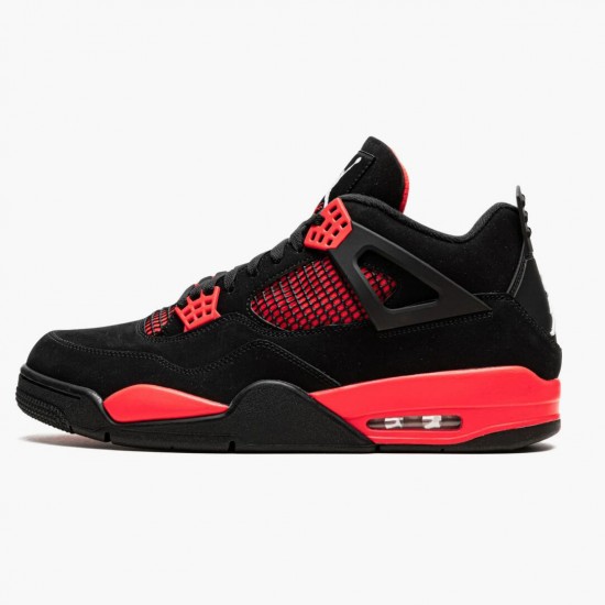 Donna/Uomo Air Jordan 4 Retro Red Thunder CT8527-016 Scarpe Da Ginnastica