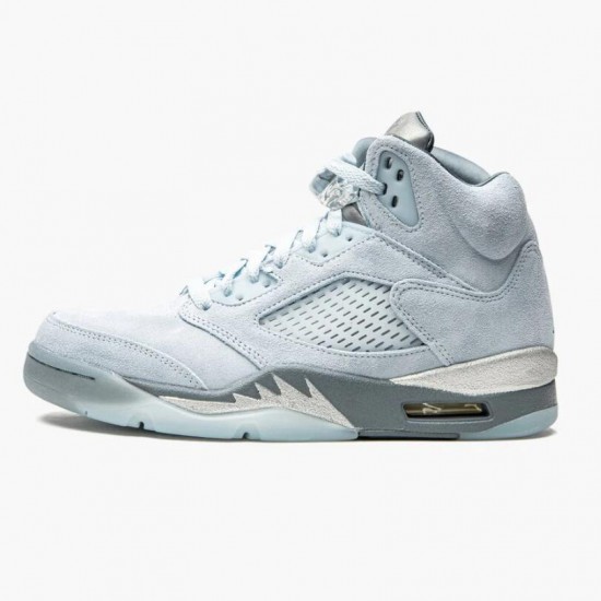 Donna/Uomo Air Jordan 5 Retro Bluebird With Silver White DD9336-400 Scarpe Da Ginnastica