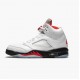 Uomo Air Jordan 5 Retro Fire Red Silver Tongue DA1911-102 Scarpe Da Ginnastica