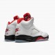 Uomo Air Jordan 5 Retro Fire Red Silver Tongue DA1911-102 Scarpe Da Ginnastica