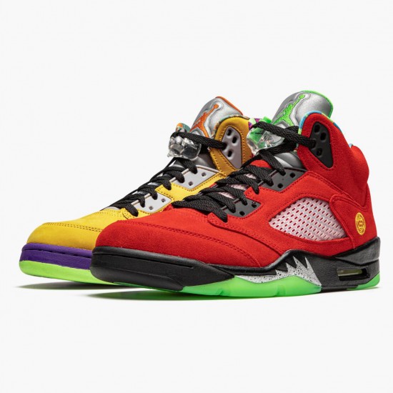 Uomo Air Jordan 5 Retro What The CZ5725-700 Scarpe Da Ginnastica