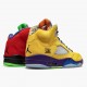 Uomo Air Jordan 5 Retro What The CZ5725-700 Scarpe Da Ginnastica