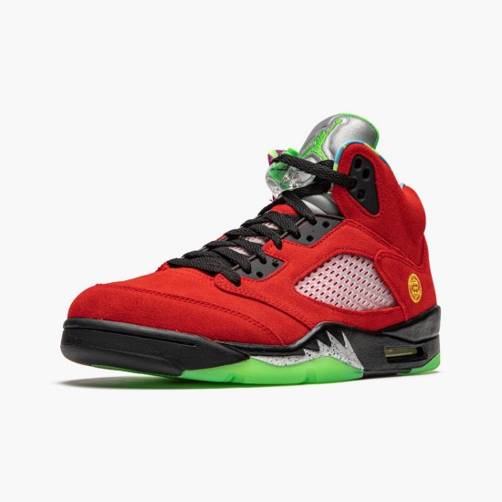 Uomo Air Jordan 5 Retro What The CZ5725-700 Scarpe Da Ginnastica