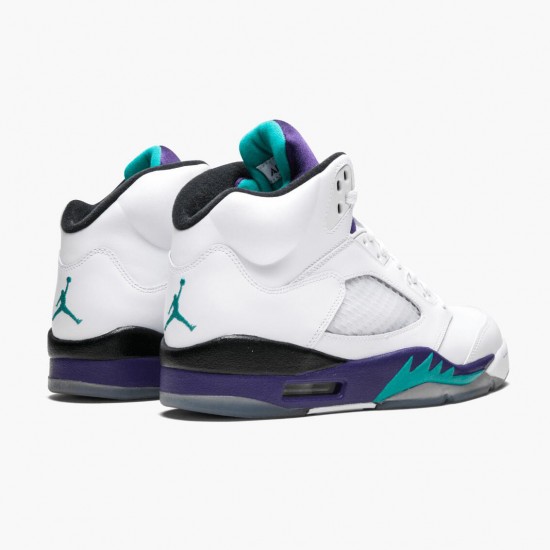 Uomo Air Jordan 5 Retro Grape 136027-108 Scarpe Da Ginnastica