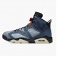 Donna/Uomo Air Jordan 6 Retro Washed Denim 384664-060 Scarpe Da Ginnastica