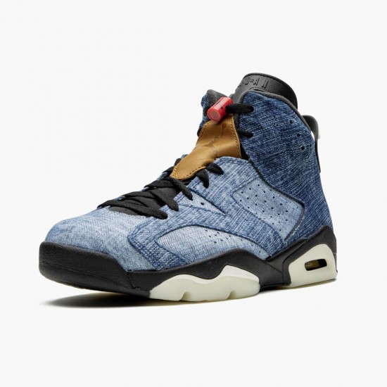 Donna/Uomo Air Jordan 6 Retro Washed Denim 384664-060 Scarpe Da Ginnastica