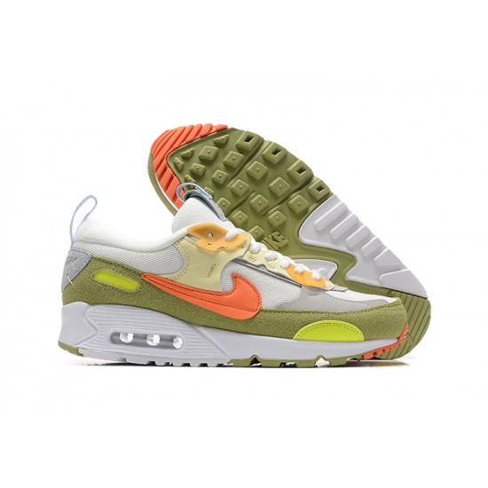 Nike Air Max 90 Futura Uomo Verde Arancia Scarpe Da Ginnastica