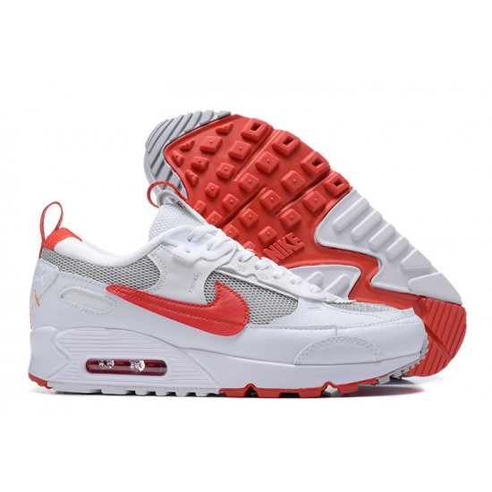 Nike Air Max 90 Futura Uomo Bianco Rosso FD9865-100 Scarpe Da Ginnastica