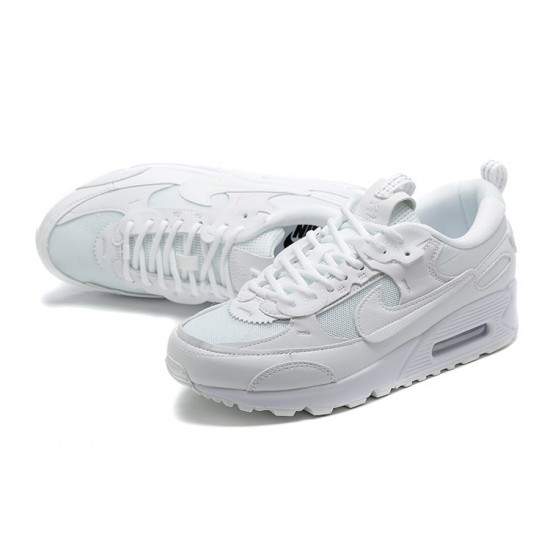 Nike Air Max 90 Futura Donna/Uomo Triple Bianco DM9922-101 Scarpe Da Ginnastica