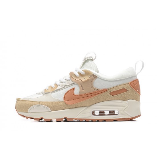 Nike Air Max 90 Futura Donna Bianco Marrone DV7190-100 Scarpe Da Ginnastica