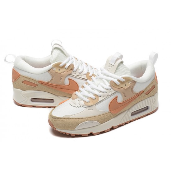 Nike Air Max 90 Futura Donna Bianco Marrone DV7190-100 Scarpe Da Ginnastica