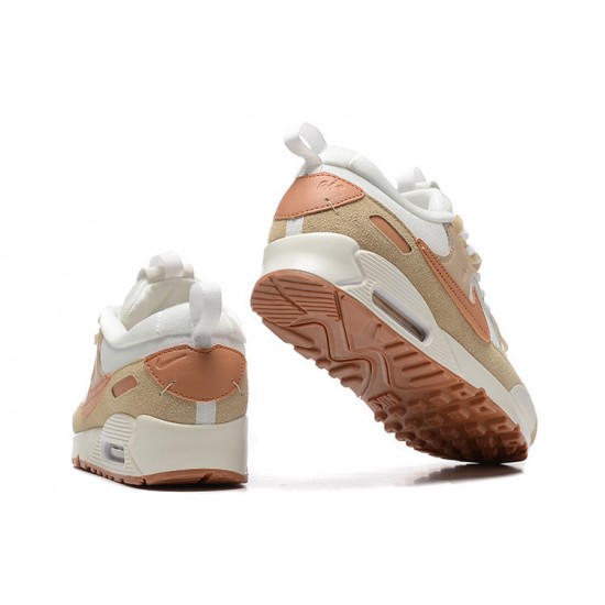 Nike Air Max 90 Futura Donna Bianco Marrone DV7190-100 Scarpe Da Ginnastica